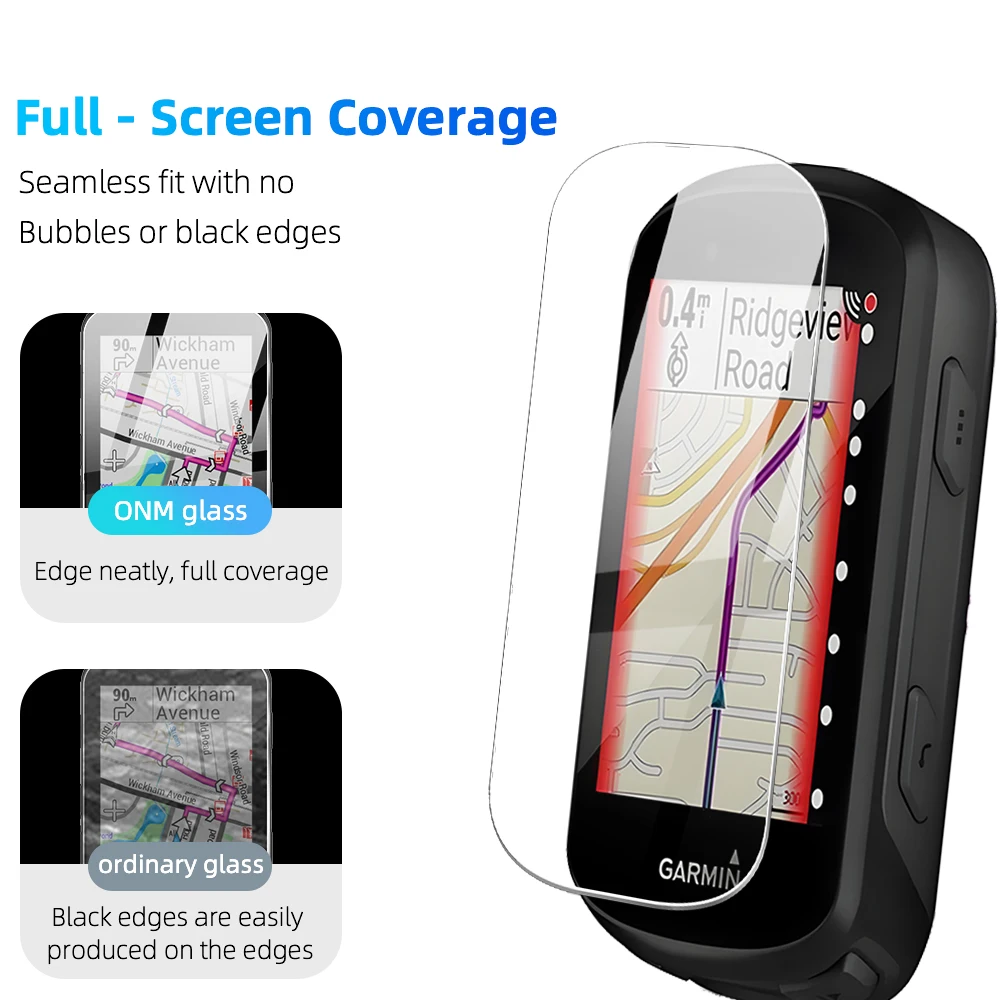 Funda de silicona y vidrio templado para Garmin Edge, Protector de pantalla para cronómetro, GPS, 2 piezas, 840, 540, 530, 830, 1040, 1030, 520, 130 Plus - imagen 2