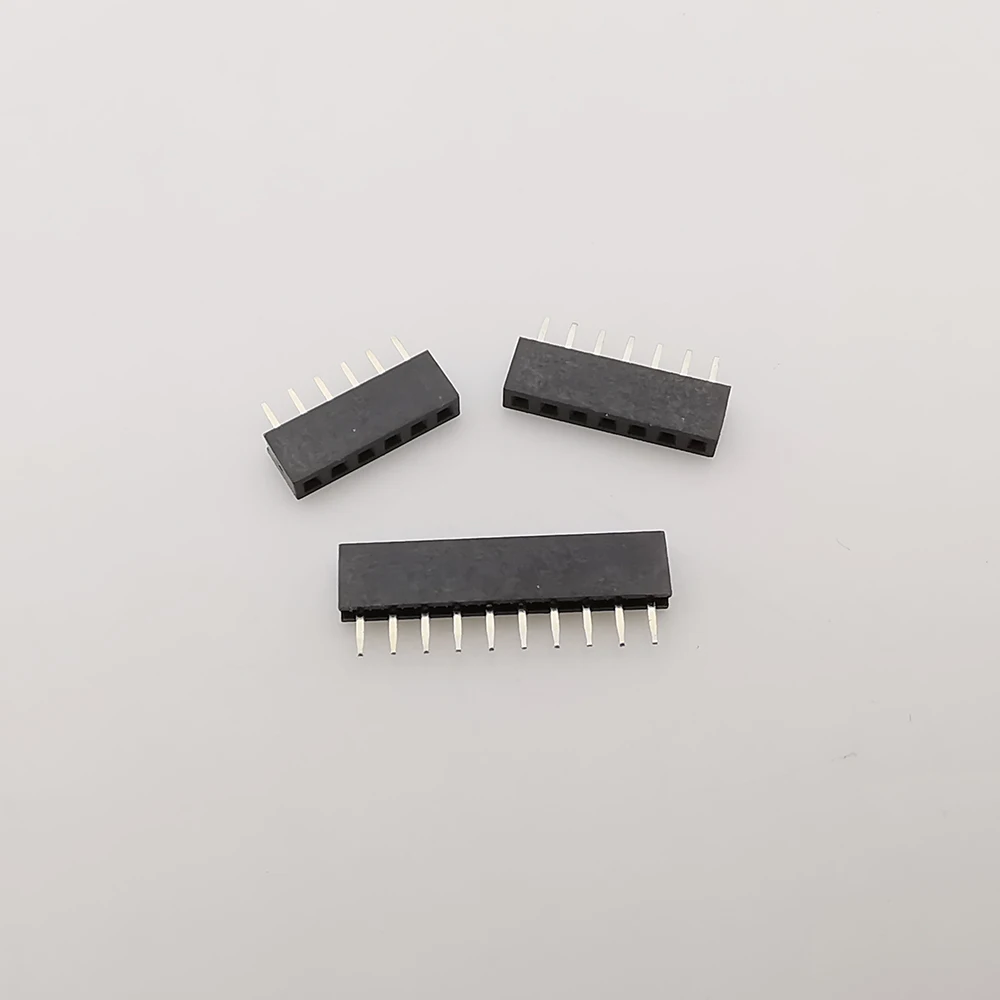 10 Uds. Conector de cabezal hembra de una sola fila con paso de 2,0mm 2P 3P 4P 5P 6P 7P 8P 10P 20P 40P conector de tira de placa PCB para Arduino DIY - imagen 5