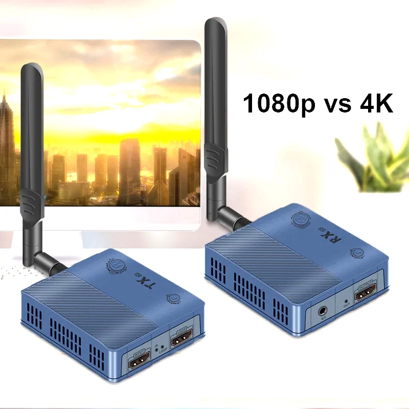 Extensor inalámbrico 1080p 4K, transmisor y receptor de vídeo HDMI inalámbrico de 150M, Cable Ethernet, extensor con cable 2 en 1, ordenador portátil y PC a TV - imagen 2