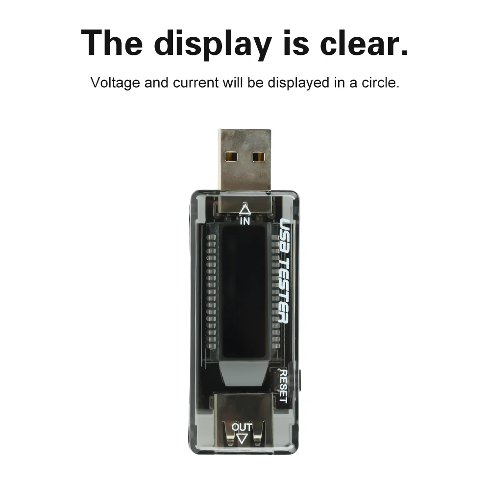 KWS-V21 Medidor de potencia USB Probador USB Medidor de voltaje Probador de corriente Pantalla LCD IPS Probador de potencia Multímetro Tipo C - imagen 5