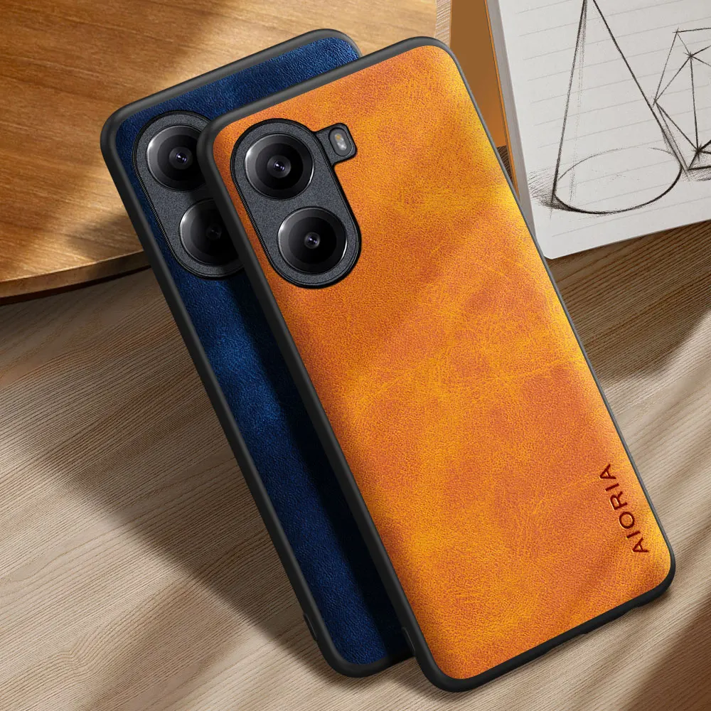 Funda elegante para POCO X7 X6 X5 X4 X3 Pro NFC GT diseño minimalista funda de teléfono de piel sintética