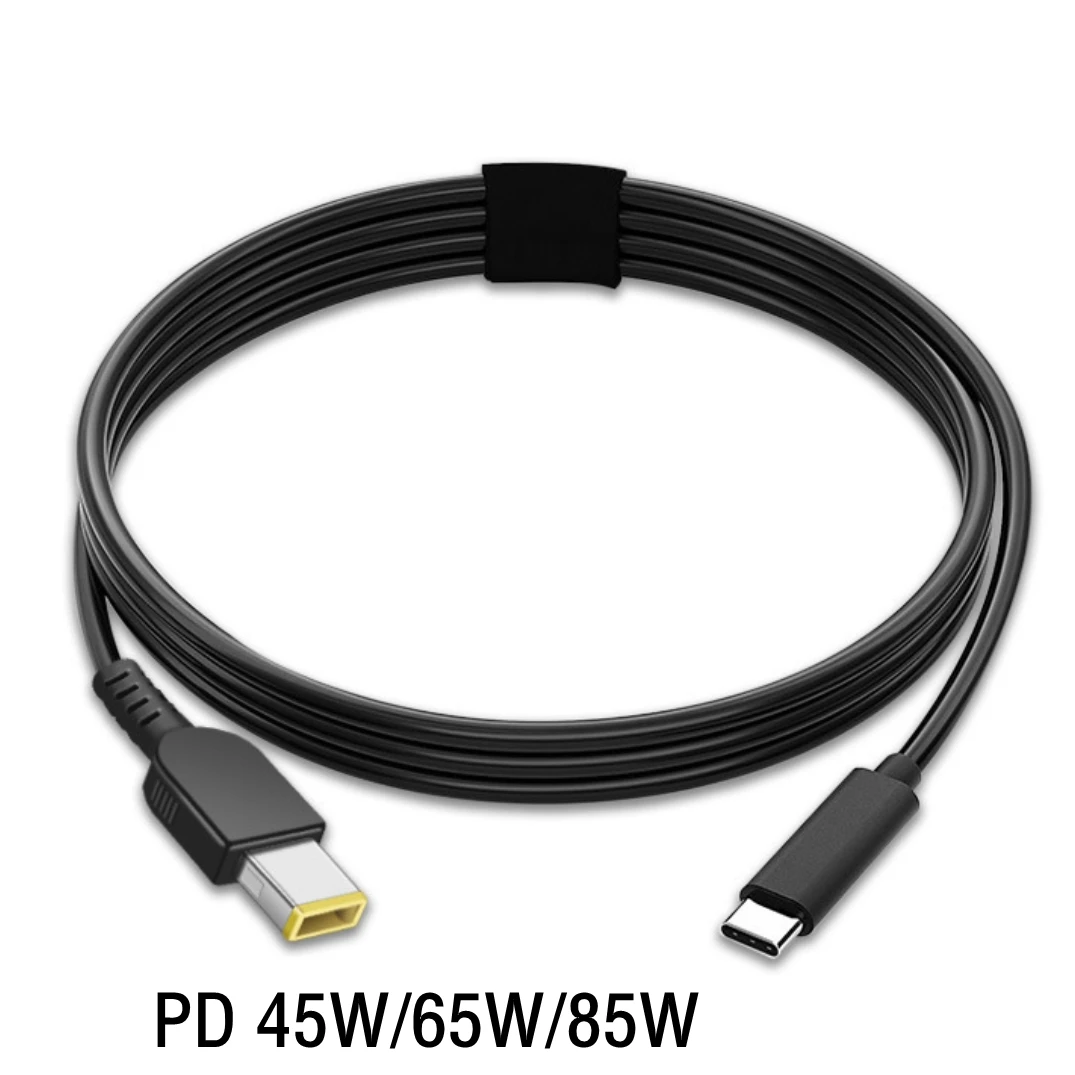 135W 65w 90w portátil 100W 6.25A tipo C PD cargador USB-C a USB Cable de punta cuadrada delgada Cable de alimentación para Lenovo Yoga 2 Pro 13 Thinkpad - imagen 4