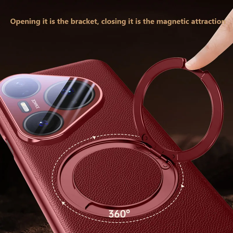 360 °   Funda con soporte de rotación para Huawei Pura 80 Ultra 80Pro 80 Pro Plus 80Pro + 5G, cubierta protectora magnética con soporte de anillo - imagen 5