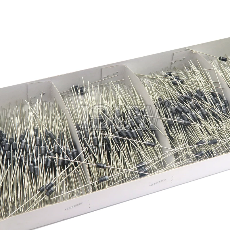 20 piezas diodo rectificador 1N5408 1N5404 1N5401 1N5822 1N5818 UF5408 UF5402 6A10 10A10 DO-27 nuevo ORIGINAL - imagen 4