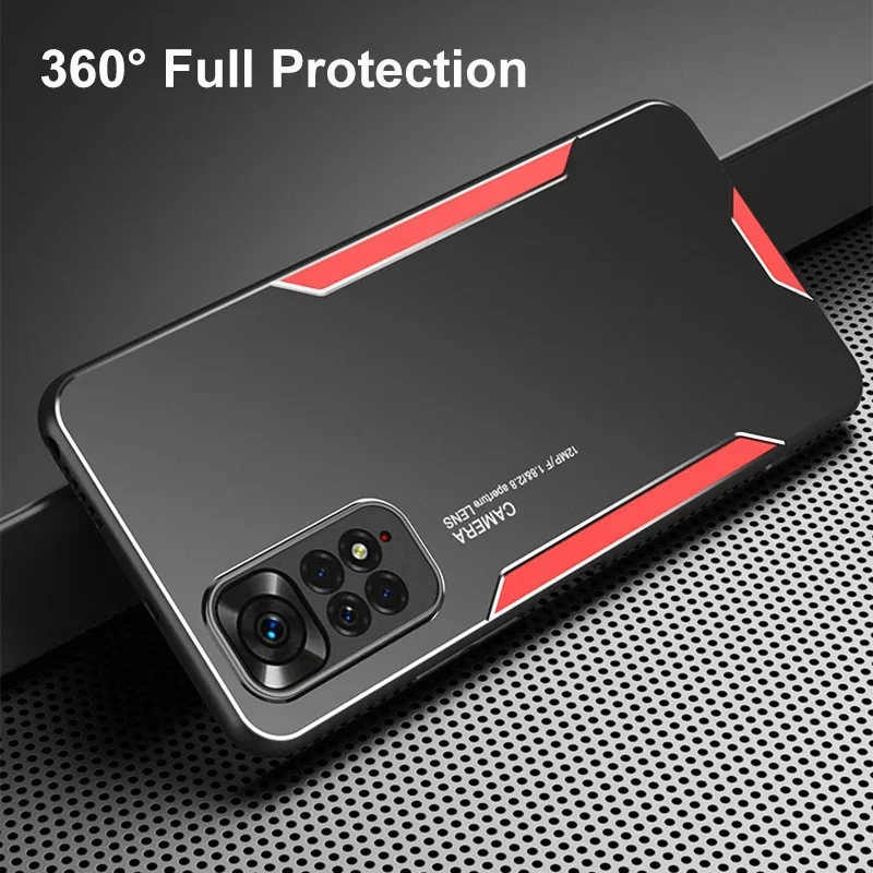 Funda de Metal de aluminio para Xiaomi Redmi Note 11S, 11 Pro Plus, 11E, 11T, funda de teléfono mate para Redmi Note 9S, 10S, 9, 10 Pro, 9T, 10T - imagen 2