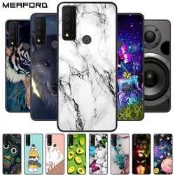 Funda Trasera Silicona Diseño Gato Mármol Compatible con TCL 30 XE 5G
