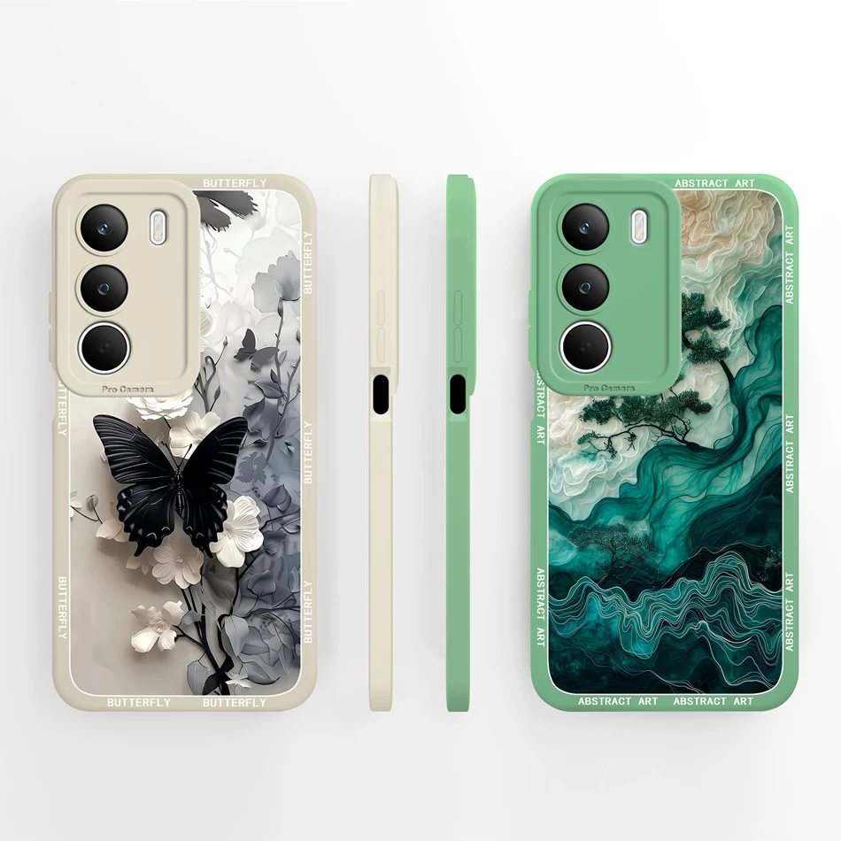 Para Realme C71 4G funda de teléfono creativa mariposa suave carcasa de teléfono de silicona líquida para RealmeC71 C 71 parachoques de protección de cámara - imagen 2
