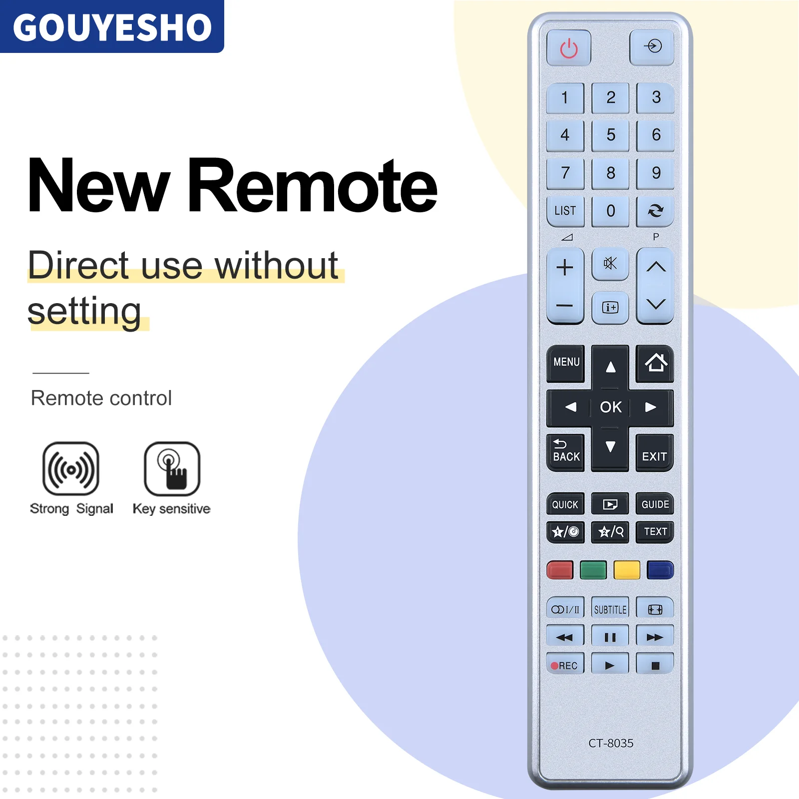 Nuevo CT-8035 de Control remoto para TOSHIBA LCD LED TV CT8040 40L3453DB 40L3455DB