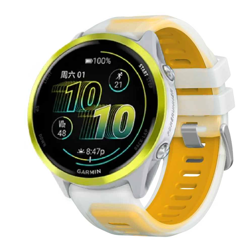 Correa de reloj oficial de 22mm para Garmin Forerunner 570 47mm 265 255 745 correa para Vivoactive 4 Venu 2 3 reemplazo de pulsera de silicona - imagen 3