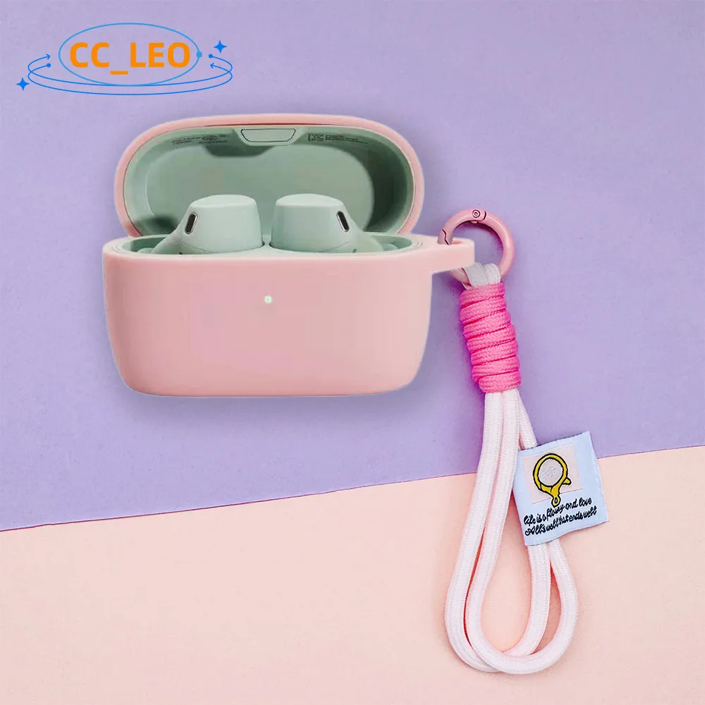 Funda para Jabra Elite 4, bonito colgante con cordón, Softshell de silicona Jabra Elite 3, funda protectora adecuada para Jabra Elite 2 - imagen 3