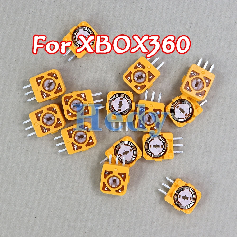 10 Uds. Sensor de microinterruptor analógico 3D amarillo para controlador XBOX360 potenciómetro de resistencias de eje de palanca de pulgar para Xbox 360 - imagen 2