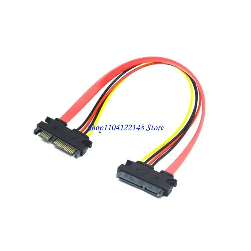 P9FA 7+15 pin Cable extensión alimentación Cable extensor masculino a femenino para HDD SSD - imagen 3