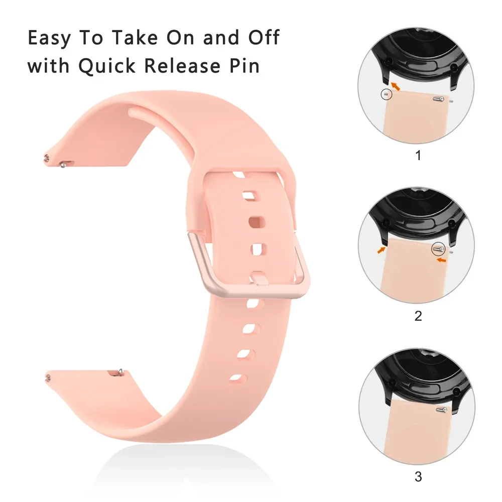 Correa de 20mm 22mm para Samsung Galaxy watch 4/5/6/pro/Classic/Active 2/Gear S3 44mm 40mm pulsera correa para HUAWEI GT 4/2E/3 Band - imagen 5