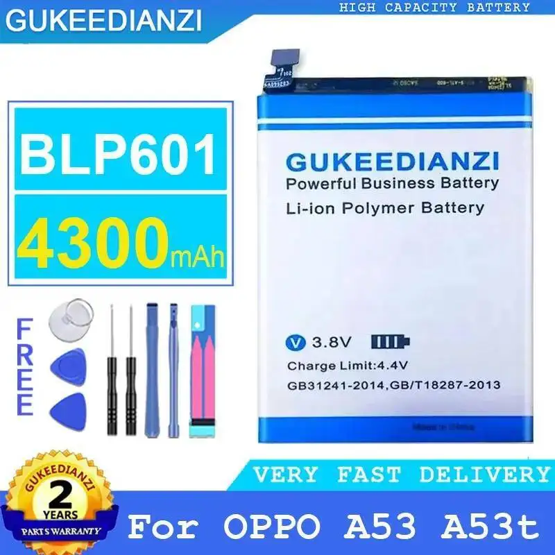 Caja fuerte de la batería del teléfono móvil BLP601 4300Mah para Oppo A53 A53t