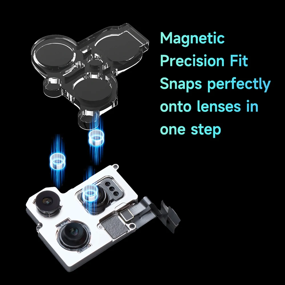 Protector de lente de luz azul magnética mecánica para IPhone serie 12-16, protección de lente de reparación, herramienta resistente al desgaste y a los arañazos - imagen 4