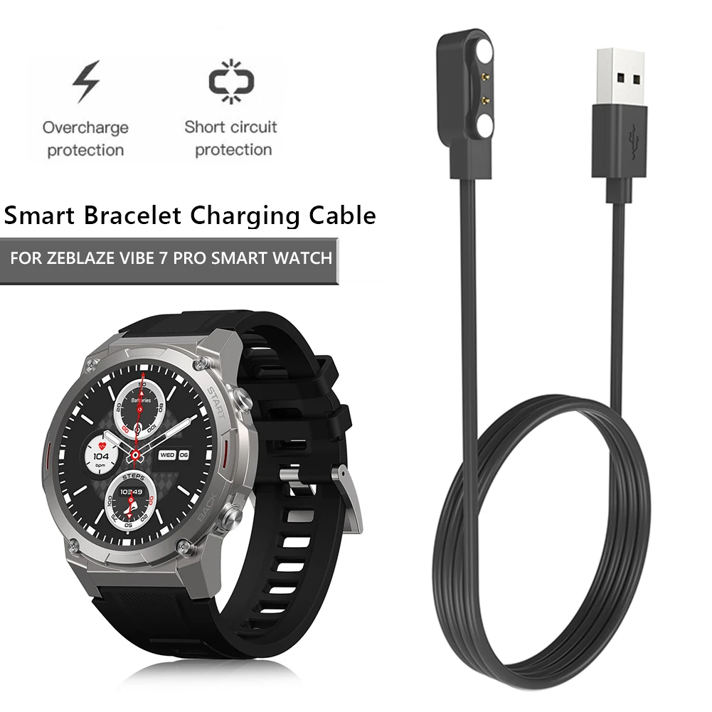Cable magnético de carga rápida para reloj inteligente, carga estable, Cable de cargador de repuesto USB para Zeblaze Vibe 7 Pro, accesorios - imagen 2