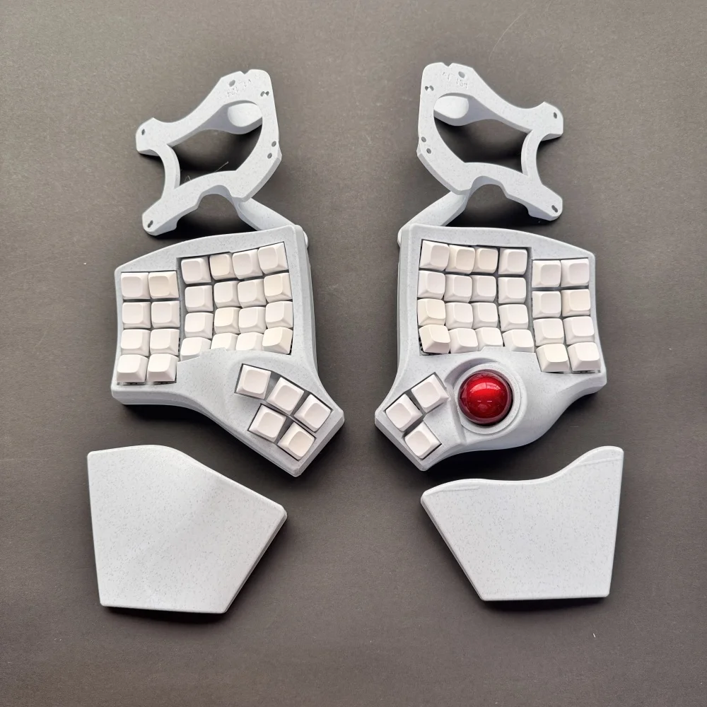 Nuevo Kit de teclado dividido Charybdis 4X6 Trackball personalizado con interruptor de soldadura con almohadilla de palma teclado mecánico dividido con cable RGB ergonómico - imagen 2