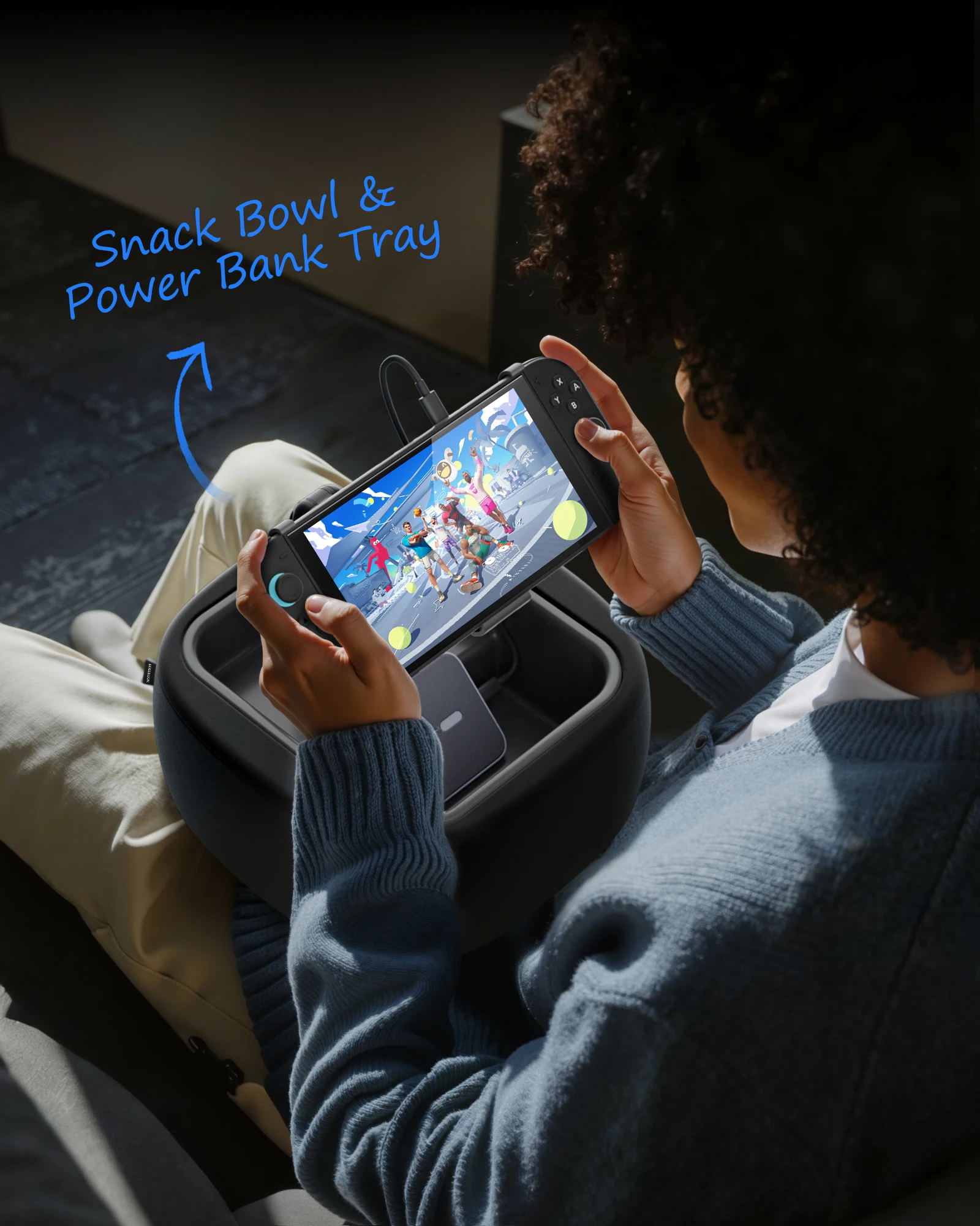 Soporte de almohada para juegos LULULOOK para tableta Nintendo Switch 2 y 4,7-14,6 ", soporte de almohada de gravedad para cubierta de vapor (lavable a máquina) - imagen 2