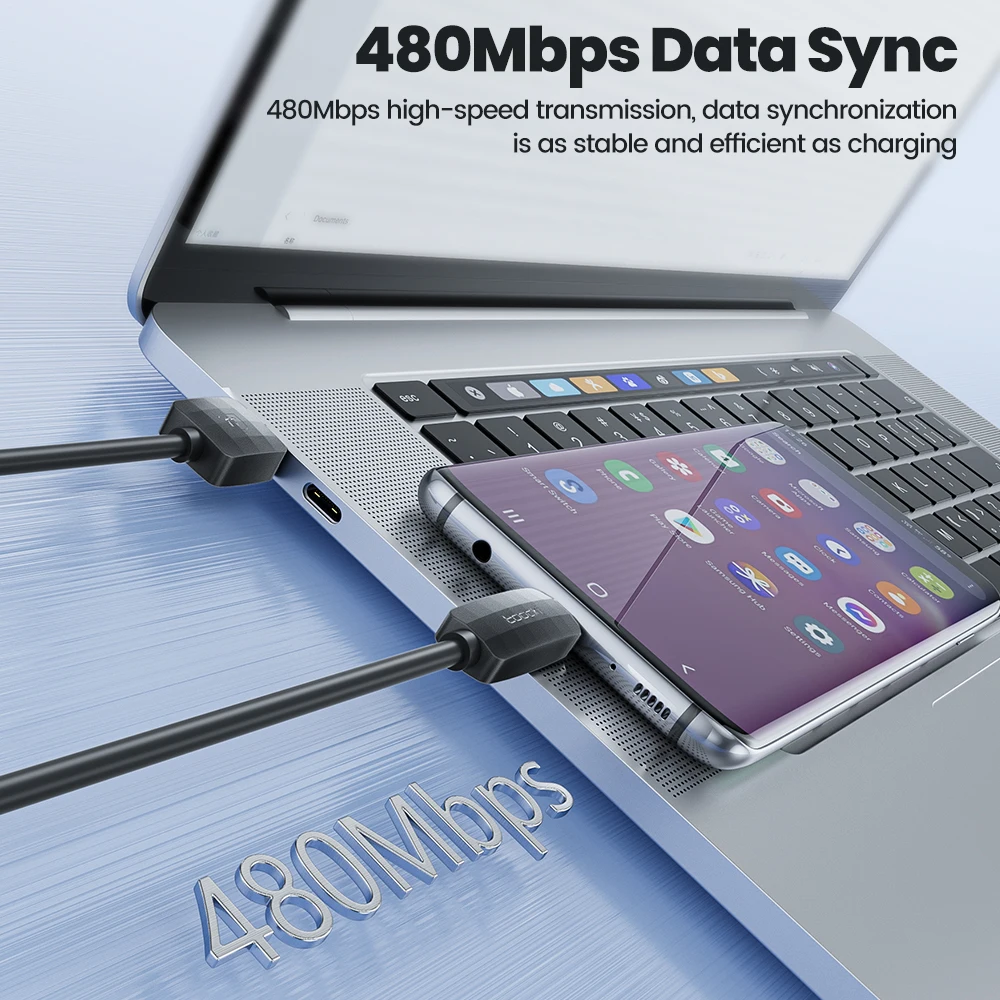 Toocki-Cable USB C de silicona 3A, Cable de carga rápida USB A a tipo C para teléfono móvil Xiaomi Samsumg Huawei POCO - imagen 4