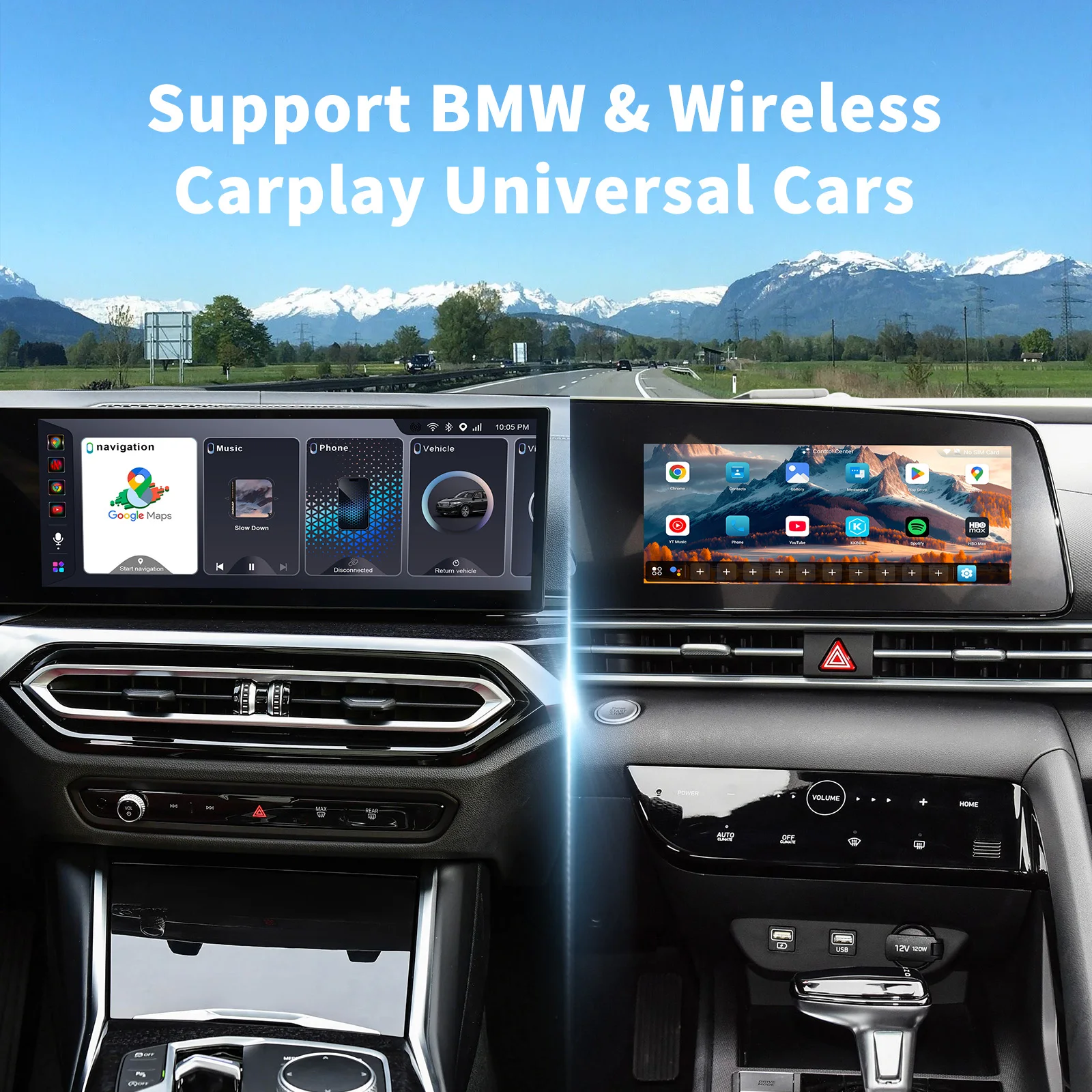 IHeylinkit BW550M Smart Ai Box adaptador CarPlay inalámbrico Android Auto Android13.0 QCM6125 compatible con Software de videojuegos Google Play - imagen 4