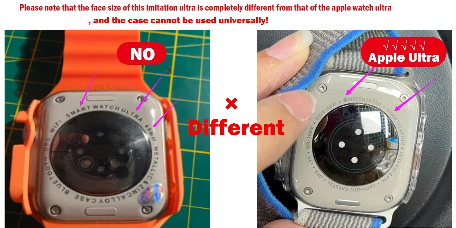 Vidrio + funda para Apple Watch Ultra 49mm smartwatch PC Protector de pantalla de parachoques accesorios de película templada apple watch Ultra 2 49mm - imagen 5