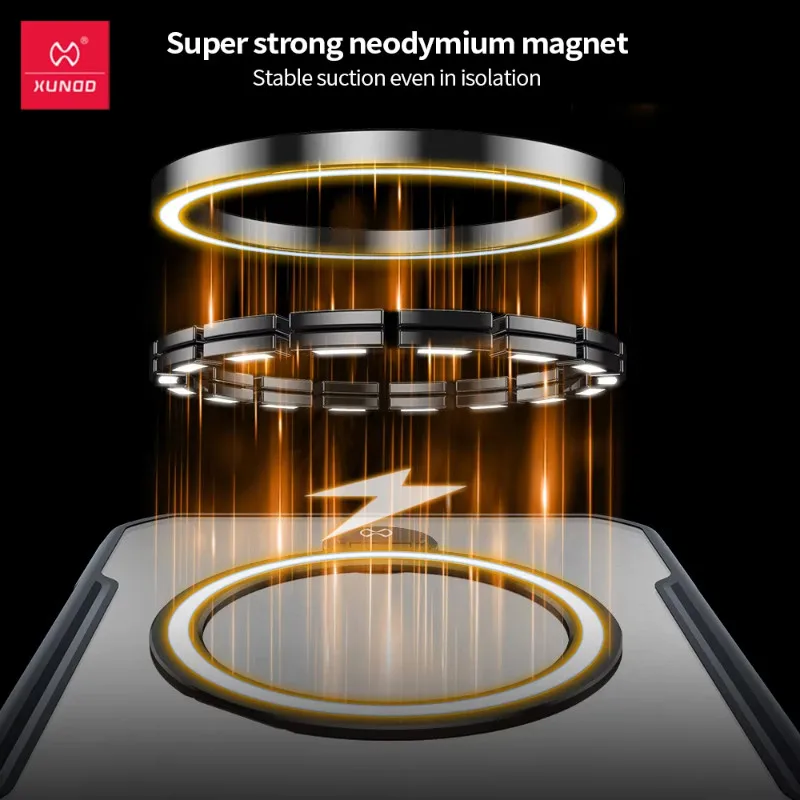 Para ZET Nubia Red Magic 10 Pro, 10 Pro Plus funda magnética XUNDD calidad a prueba de golpes PC duro + parachoques de soporte de anillo de TPU - imagen 5