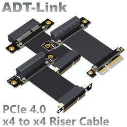 Cable PCIe 4.0 x4 elevador 90° dual alta velocidad para GPU