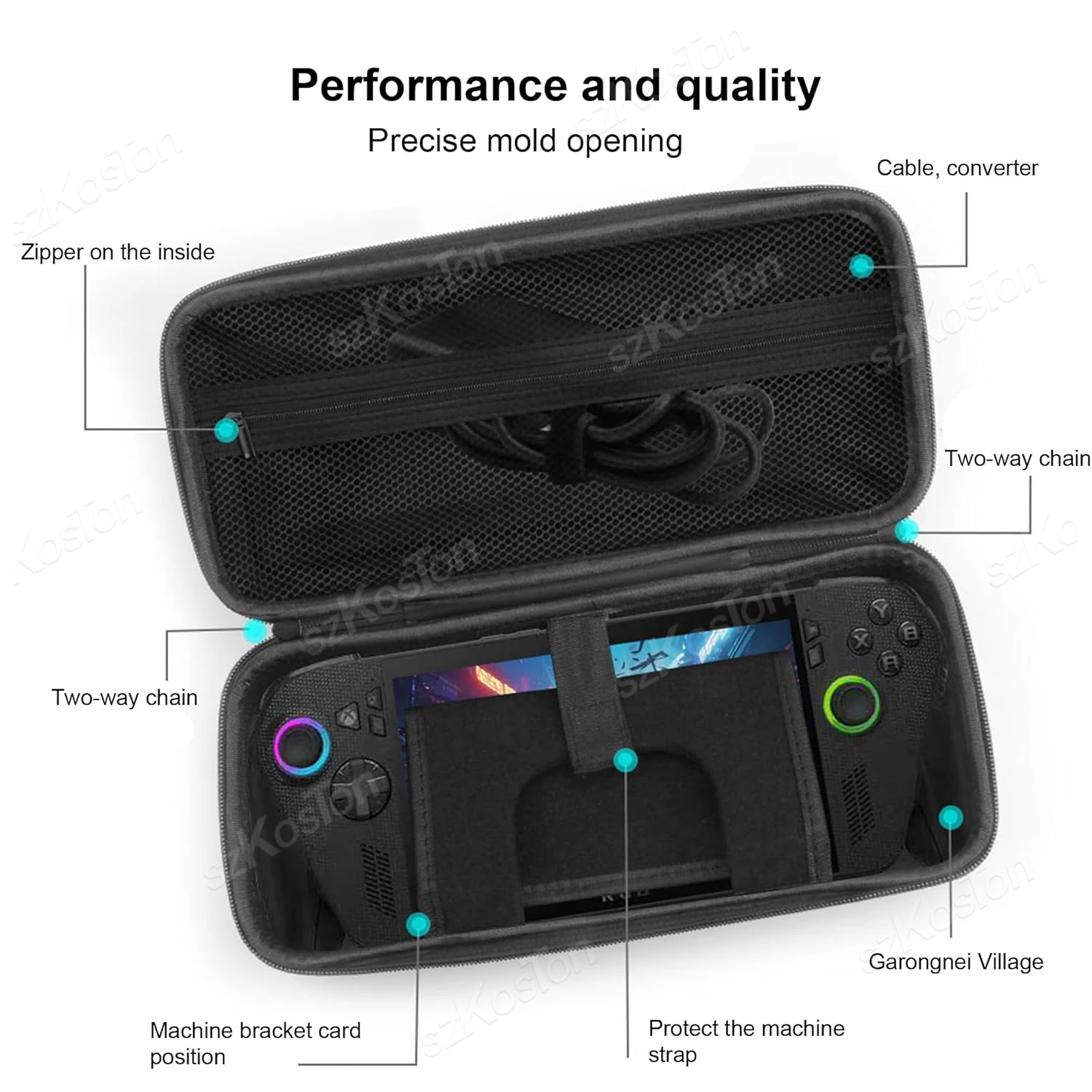 Estuche de transporte duro EVA para ROG Xbox Ally X /ROG Xbox Ally, bolsa de almacenamiento de viaje para consola de juegos Xbox Ally, accesorios para juegos - imagen 4