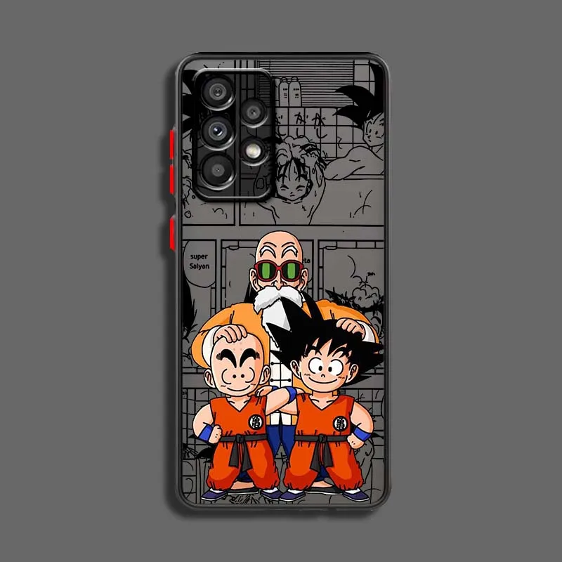 D-Dragon Ball Master Roshi para Samsung Galaxy A71 A55 A54 A51 A16 A06 A04e 5G funda de teléfono translúcida esmerilada - imagen 4