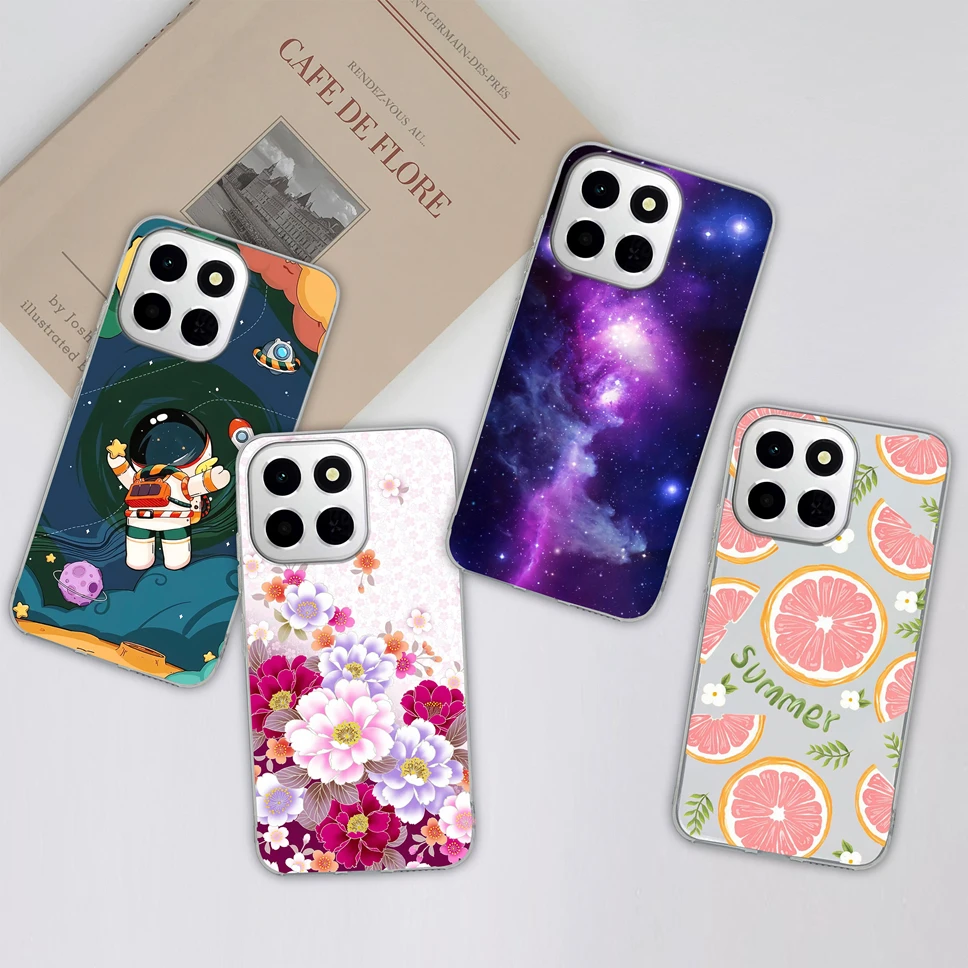 Funda de teléfono para Honor X6C, Funda transparente de silicona TPU suave y delgada con bonito oso para HonorX6C X 6C, Funda ligera - imagen 3