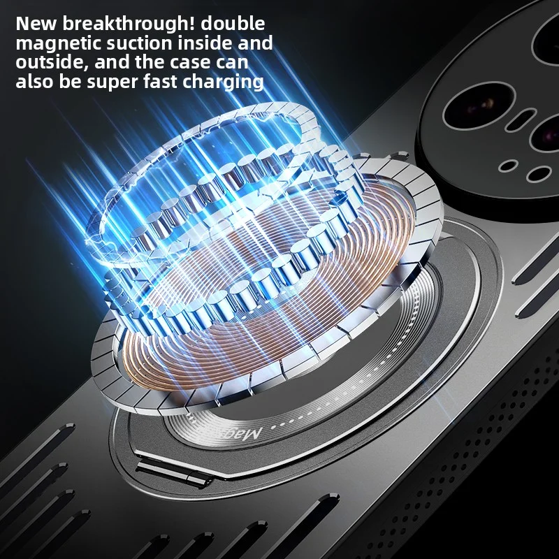 Para Xiaomi Mi 15 Ultra funda de Metal duro disipación de calor anillo magnético soporte cubierta trasera protectora para Xiaomi Mi 15S 14 Pro Shell - imagen 4