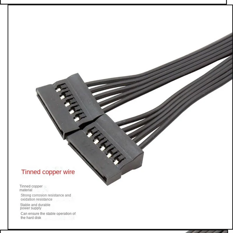 ATX SATA 15pin macho a 2 puertos hembra divisor HDD SSD Cable de alimentación de disco duro 3,3 V 5V 12V 5 cables - imagen 5