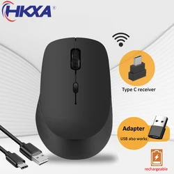 Ratón Inalámbrico HKXA Recargable Silencioso Ergonómico USB