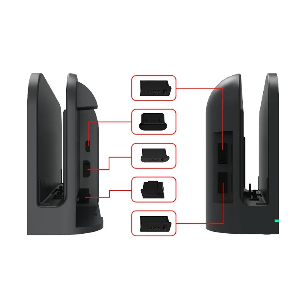 11 unids/set Protector de polvo tapones de puerto de silicona cubierta antipolvo antiarañazos + tapas basculantes para accesorios de consola de juegos Switch 2 - imagen 2
