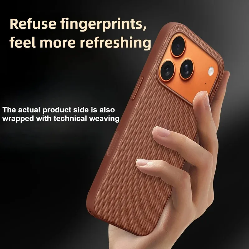 Funda tejida con tecnología Original de alta calidad para IPhone 17 Pro Max 17 Pro, funda de carga inalámbrica magnética oficial Magsafe - imagen 5