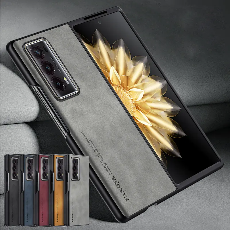 Funda de teléfono de piel de oveja para Huawei Honor Magic V2, cubierta protectora de silicona mate, parachoques a prueba de golpes