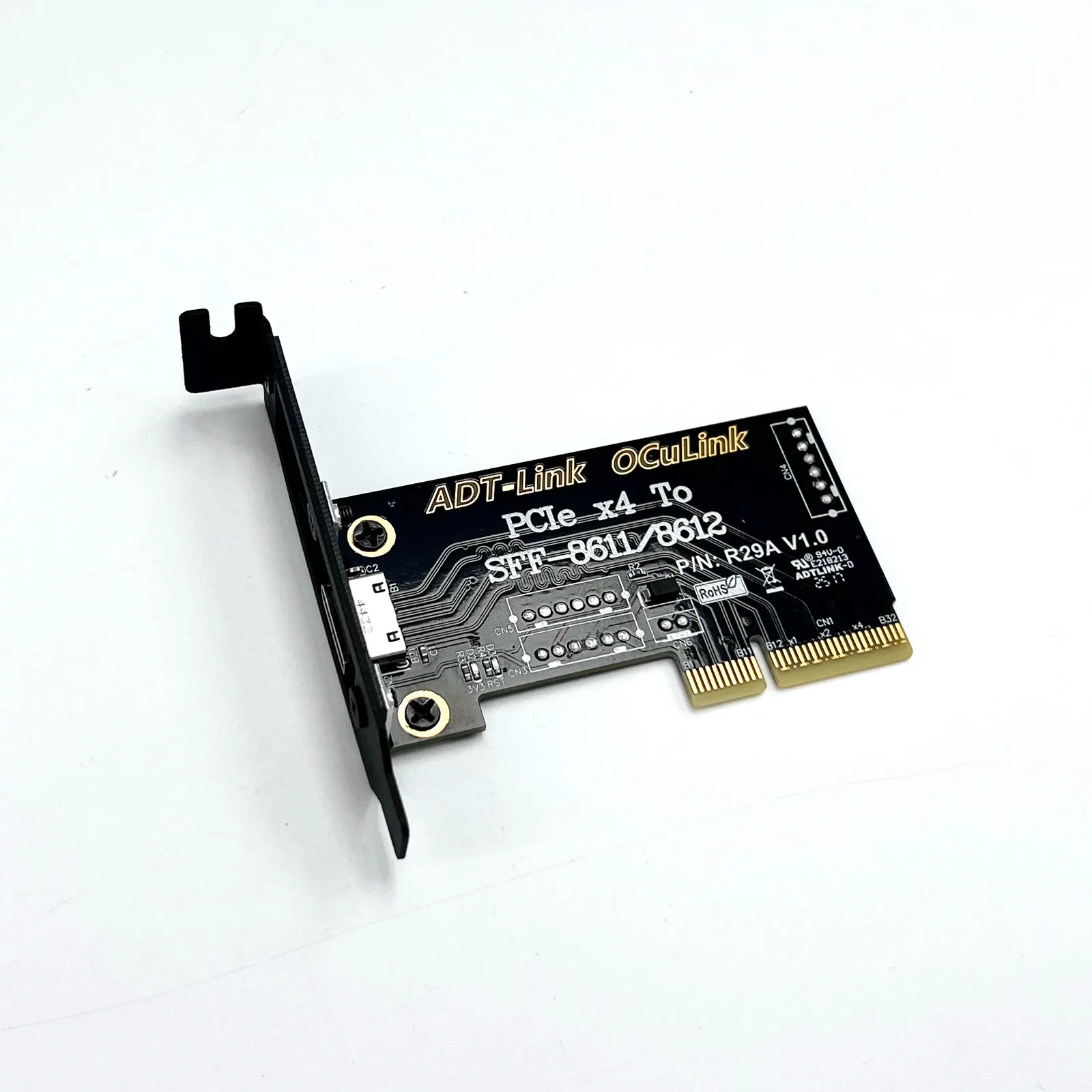 PCIe X4 4,0/5,0 tarjeta adaptadora externa OCuLink PCI-e a 8611/ 8612 PCI Express 4x a SFF-8612 tarjeta de expansión adaptador convertir tarjeta - imagen 4