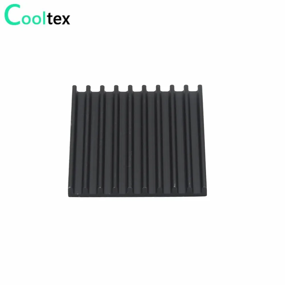 Disipador de calor de aluminio negro para Chip electrónico, disipación de calor IC MOS con cinta conductora térmica, 20 piezas, 28x28x3mm - imagen 4