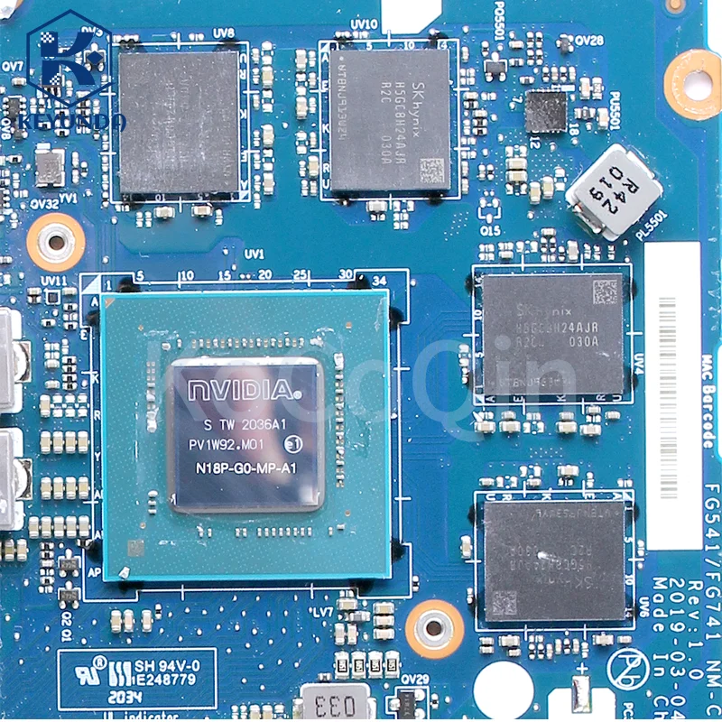 NM-C361 para Lenovo Ideapad L340-15IRH L340-17IRH placa base para portátil i5-9300HF N18P-G0-MP-A1 GTX1650 4G placa base para ordenador portátil probada - imagen 5