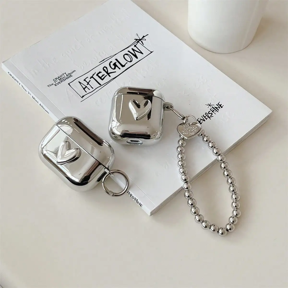 Apple AirPods 1/ 2/ 3/4/ Pro 2 보호 커버용 이어폰 케이스 love 헤드폰 액세서리 보호 상자 - imagen 2