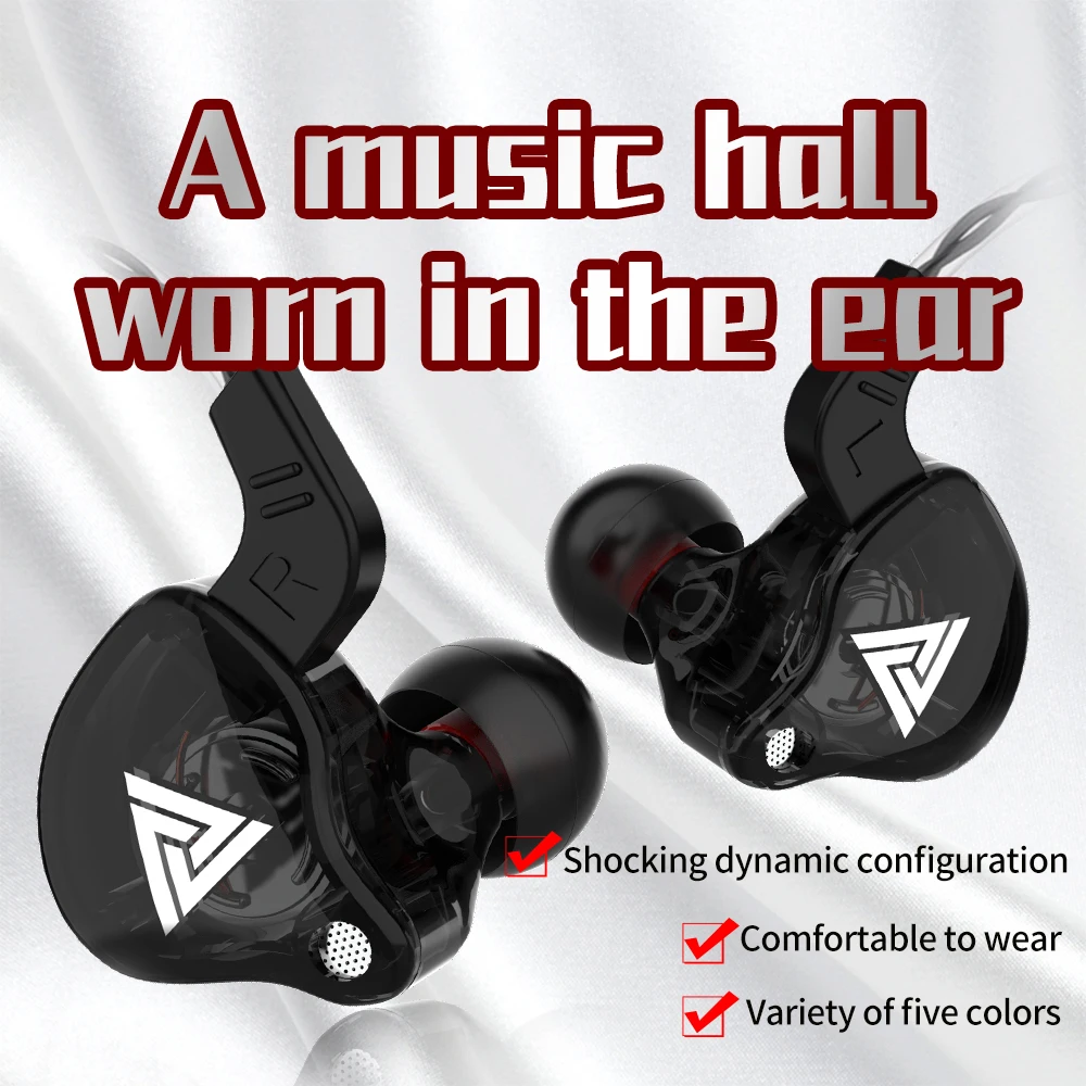 QKZ AK6 Auriculares In-Ear 6 Drivers Dinámicos HiFi con Micrófono Deportivo - imagen 2