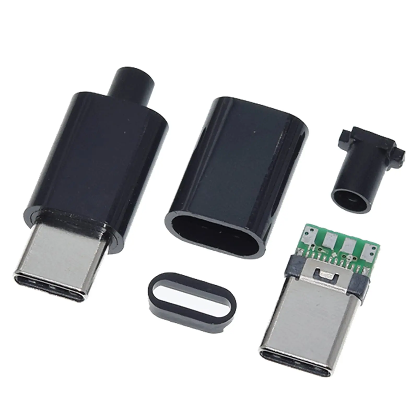 5/10 Uds tipo C USB 3,1 3A conectores USB de carga rápida conector tipo C enchufe macho terminales eléctricos soldadura accesorios DIY