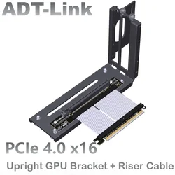 Soporte GPU Vertical PCIe 4.0 x16 con Riser ATX y Cable