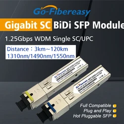 Transceptor SFP BiDi 1,25G WDM 1310/1550nm 20km DDM Mikrotik