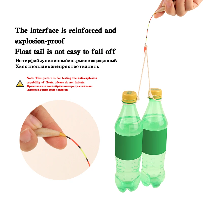 3 uds flotadores de Balsa + 3 tubos flotantes + 1 bolsa de anzuelos de pesca boya de río y lago pesca Vertical boya ligera accesorios de herramientas de pesca - imagen 5