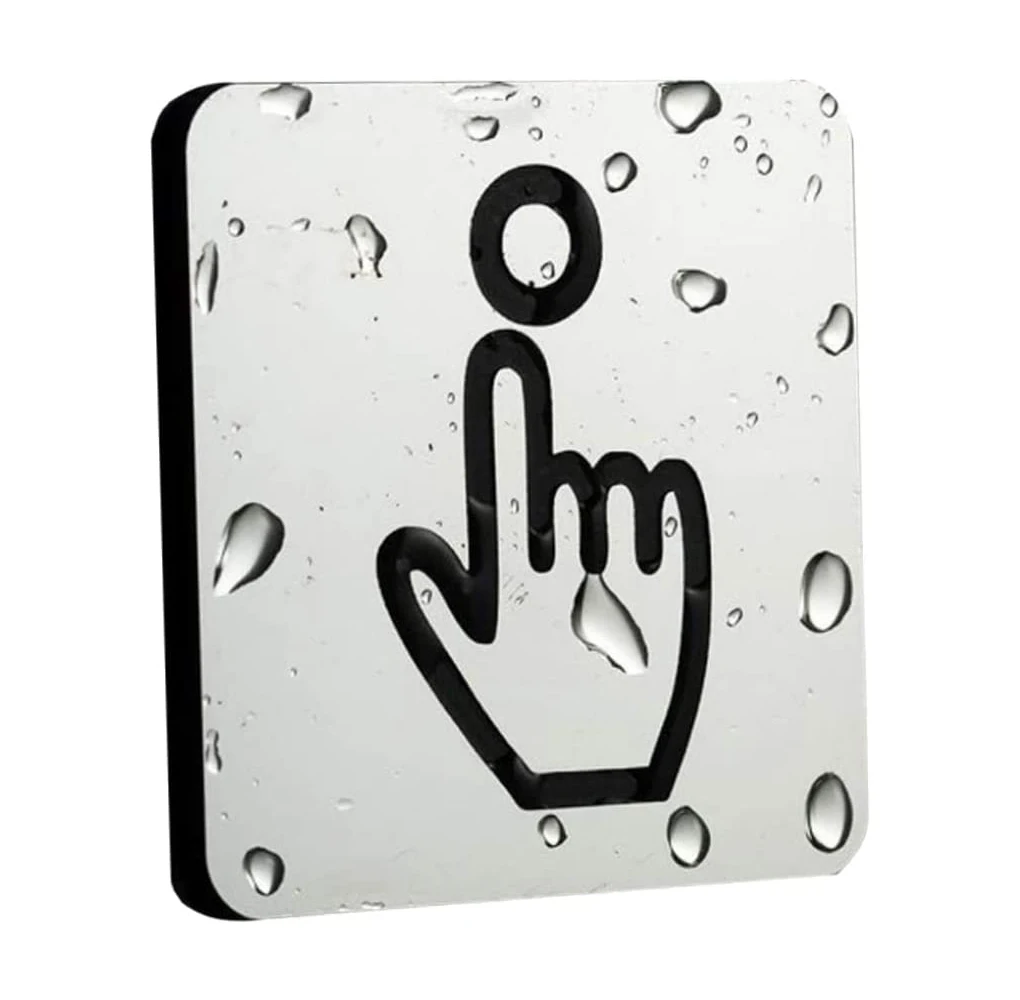 Señal de timbre, placa de anillo, suministros para el hogar, impermeable, acrílico de larga duración, fino, decorativo, tamaño compacto, señales de aviso - imagen 3