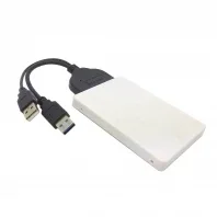 USB 3.0 a SATA 22 pines 2,5 "disco duro y MSATA SSD a 7 mm 2,5" SATA 22 pines caja de disco duro blanco - imagen 3