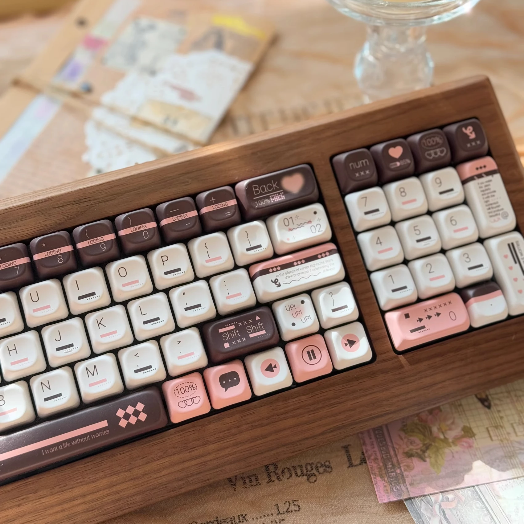 Teclas originales de fantasía con información FOA Cherry Profile, teclas rosas, 145 teclas, PBT, sublimación de cinco lados, teclas de teclado personalizadas - imagen 4