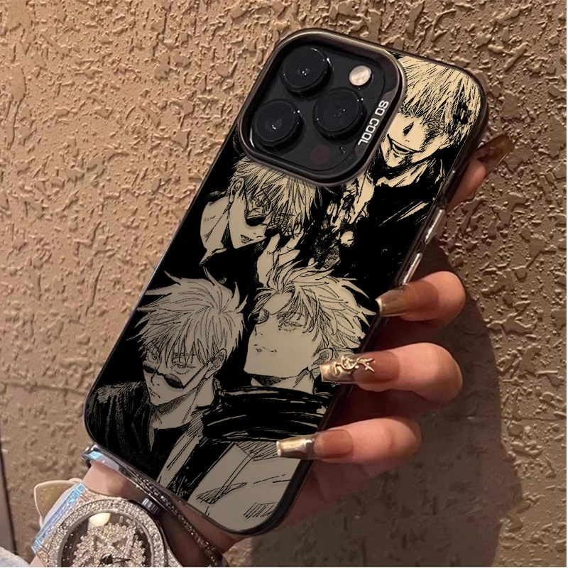 Cool Anime Gojo Satoru funda de teléfono para iPhone 17 Air 16 15 11 12 14 13 Pro Max XS X XR Plus 8 7 SE 2020 contraportada a prueba de golpes - imagen 2