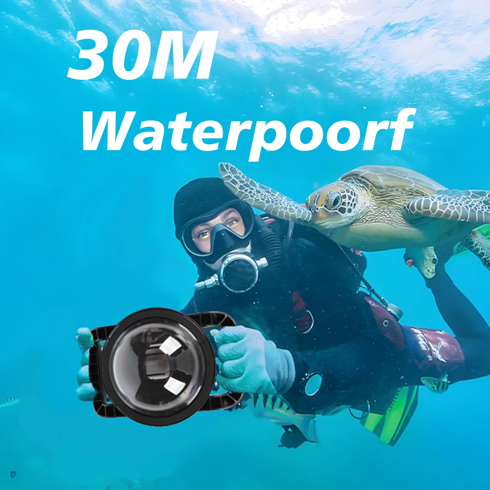 Para cámara Insta360 Ace Pro 2, puerto de domo subacuático, resistente al agua, 98,4 pies, sistema de escotilla para cerrar, Material acrílico antiarañazos - imagen 3